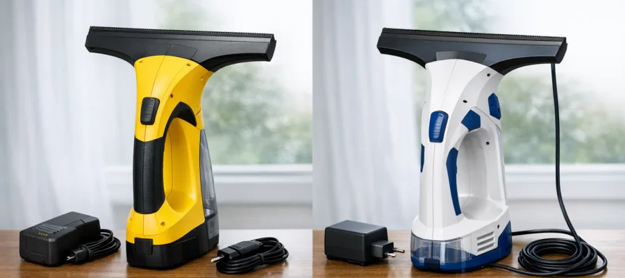 Fenstersauger Akku vs. Netzbetrieb: Welcher Fenstersauger passt zu Ihnen?