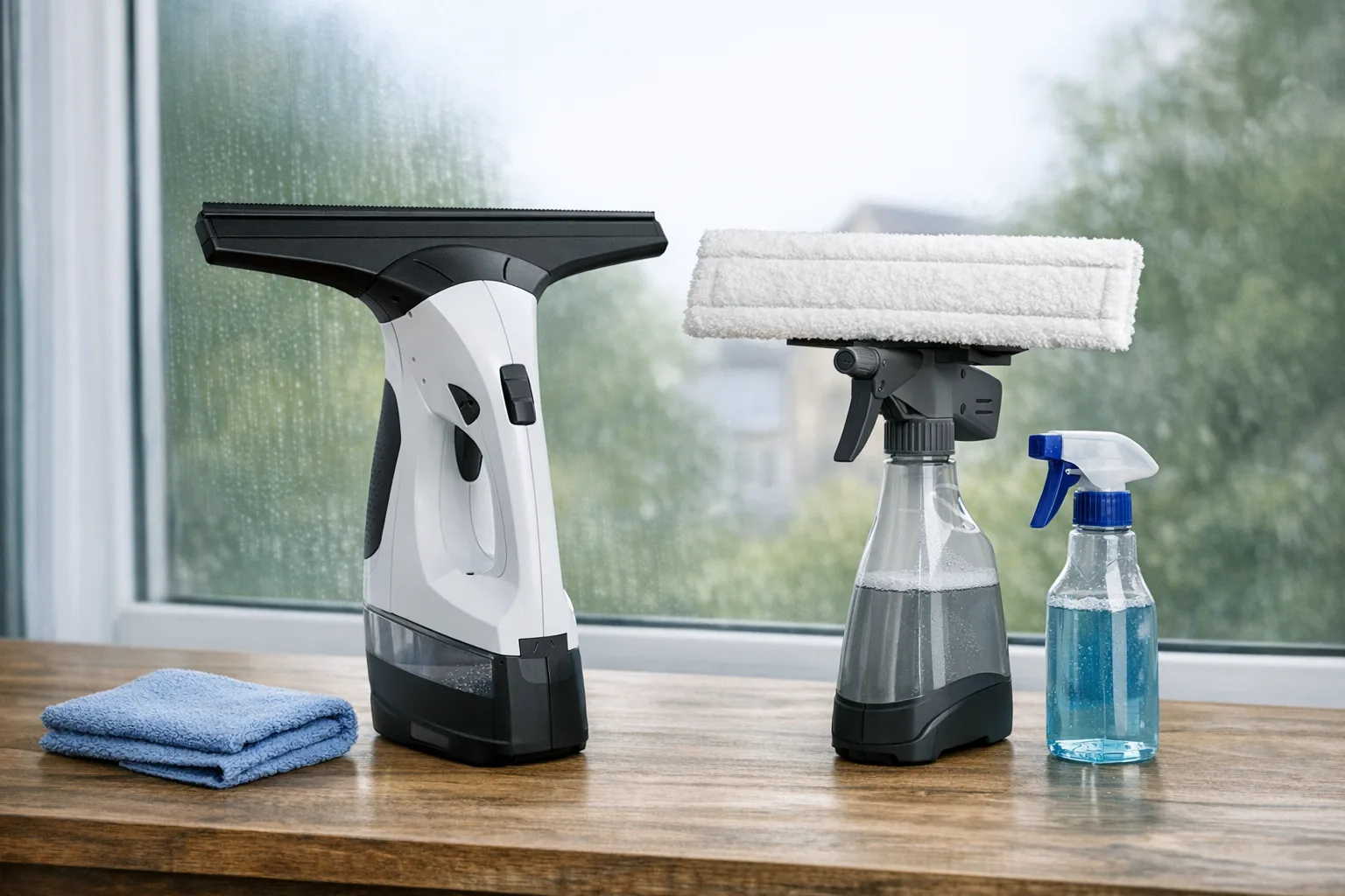 Fenstersauger mit oder ohne Spruehfunktion bedienen: Vor- und Nachteile erklaert