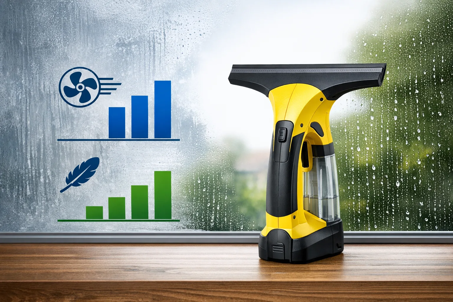 Fenstersauger verschiedene Saugstufen richtig nutzen fuer intensive und schonende Reinigung